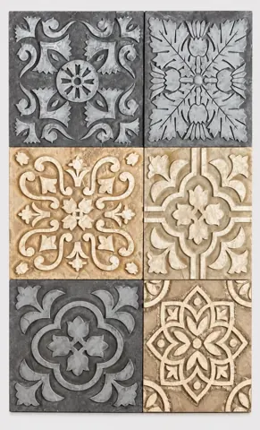 Six Ornamental Rosette Stone Panels — OS-SM-149