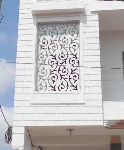 Ornamental Vine Exterior Stone Jali — OS-SM-084