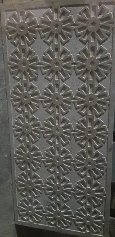 Geometric Floral Lattice Stone Panel — OS-SM-005