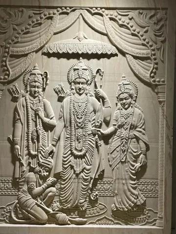 Ram Darbar Framed Stone Mural — OS-SM-113