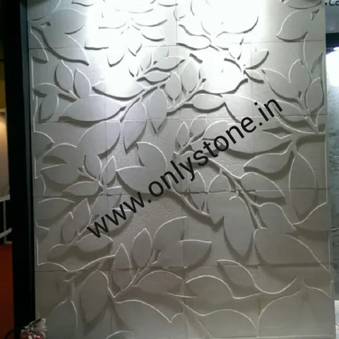 Interwoven Botanical Vine Stone Panel — OS-SM-036