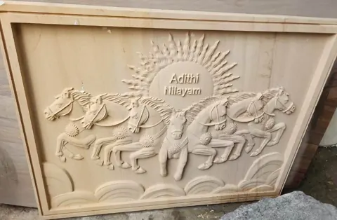 Sun and Horses Custom Inscription Mural — OS-SM-123