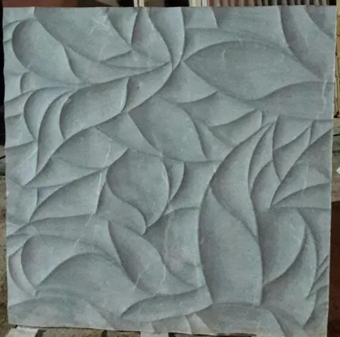 Overlapping Leaf Texture Stone Relief — OS-SM-041