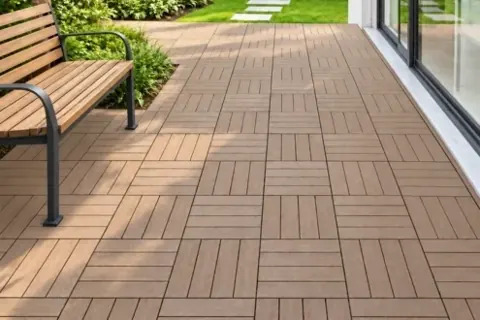 WPC Ezee Tile Decking — OS-WPC-017