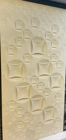 Sculpted Grid Geometric Stone Relief — OS-SM-013