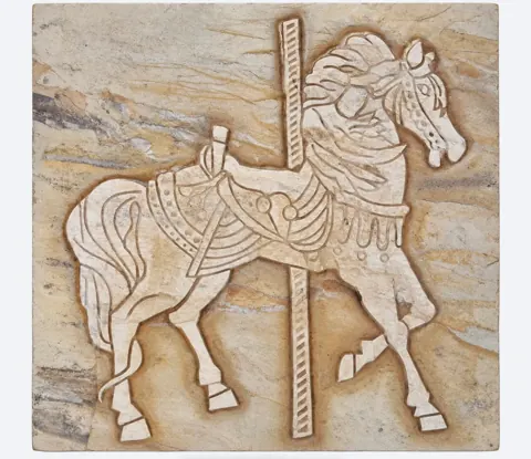 Ornamented Horse Stone Relief — OS-SM-188