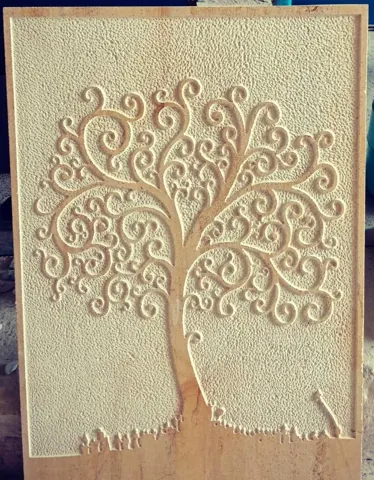 Spiral Branch Tree Stone Mural — OS-SM-030