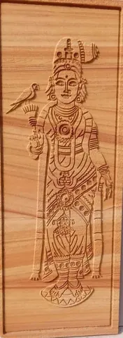 Engraved Standing Deity Stone Panel — OS-SM-107
