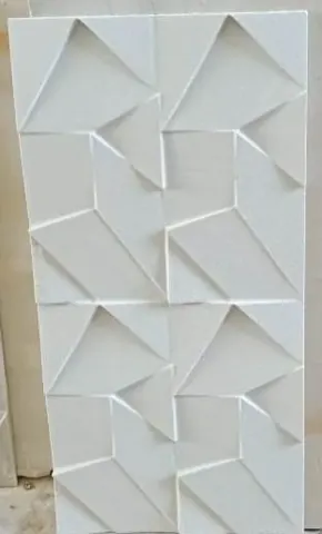 Angular Fold Geometric Stone Panel — OS-SM-024
