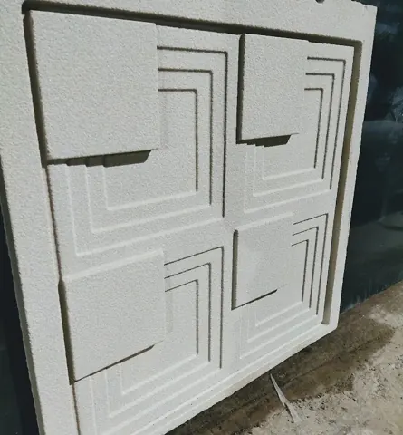 Four-Part Stepped Geometric Stone Relief — OS-SM-091