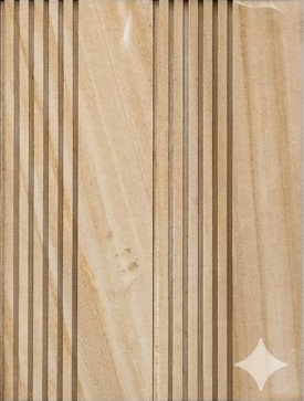Vertical Fluted Sand Panel Natural Stone Wall Cladding — OS-NWC-109, view 3