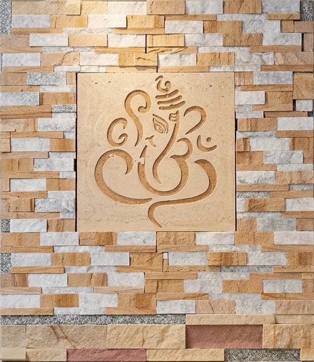 Ganesha Earth and Ivory Feature Natural Stone Wall Cladding — OS-NWC-110