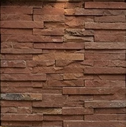 Rust Brown Stacked Ledge Natural Stone Wall Cladding — OS-NWC-115