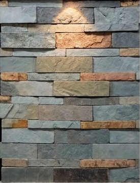 Blue Grey and Rust Ledge Natural Stone Wall Cladding — OS-NWC-123