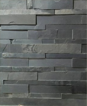 Dark Grey Offset Blocks Natural Stone Wall Cladding — OS-NWC-130