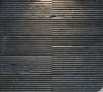 Charcoal Fine Horizontal Ribs Natural Stone Wall Cladding — OS-NWC-139