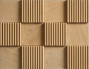 Sand Ribbed Checker Natural Stone Wall Cladding — OS-NWC-151