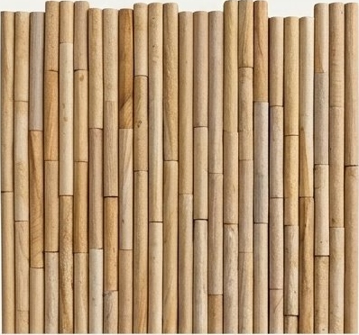 Sand Vertical Reed Panel Natural Stone Wall Cladding — OS-NWC-157