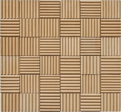Sand Alternating Fluted Squares Natural Stone Wall Cladding — OS-NWC-164