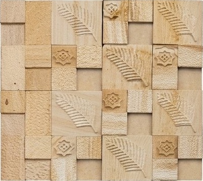 Sand Fern Relief Mosaic Natural Stone Wall Cladding — OS-NWC-167