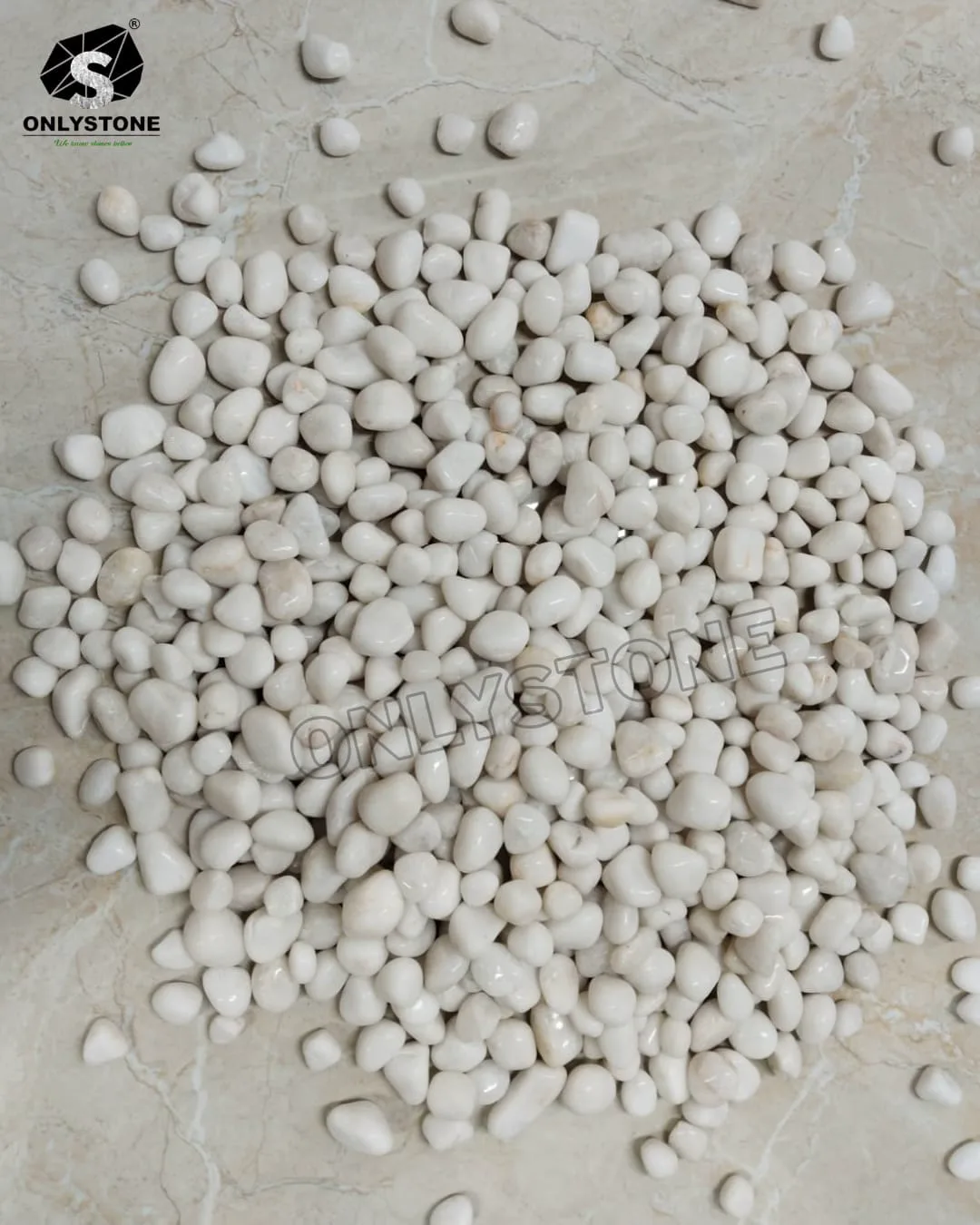 Small White Pebbles — OS-PB-004 Natural Pebbles