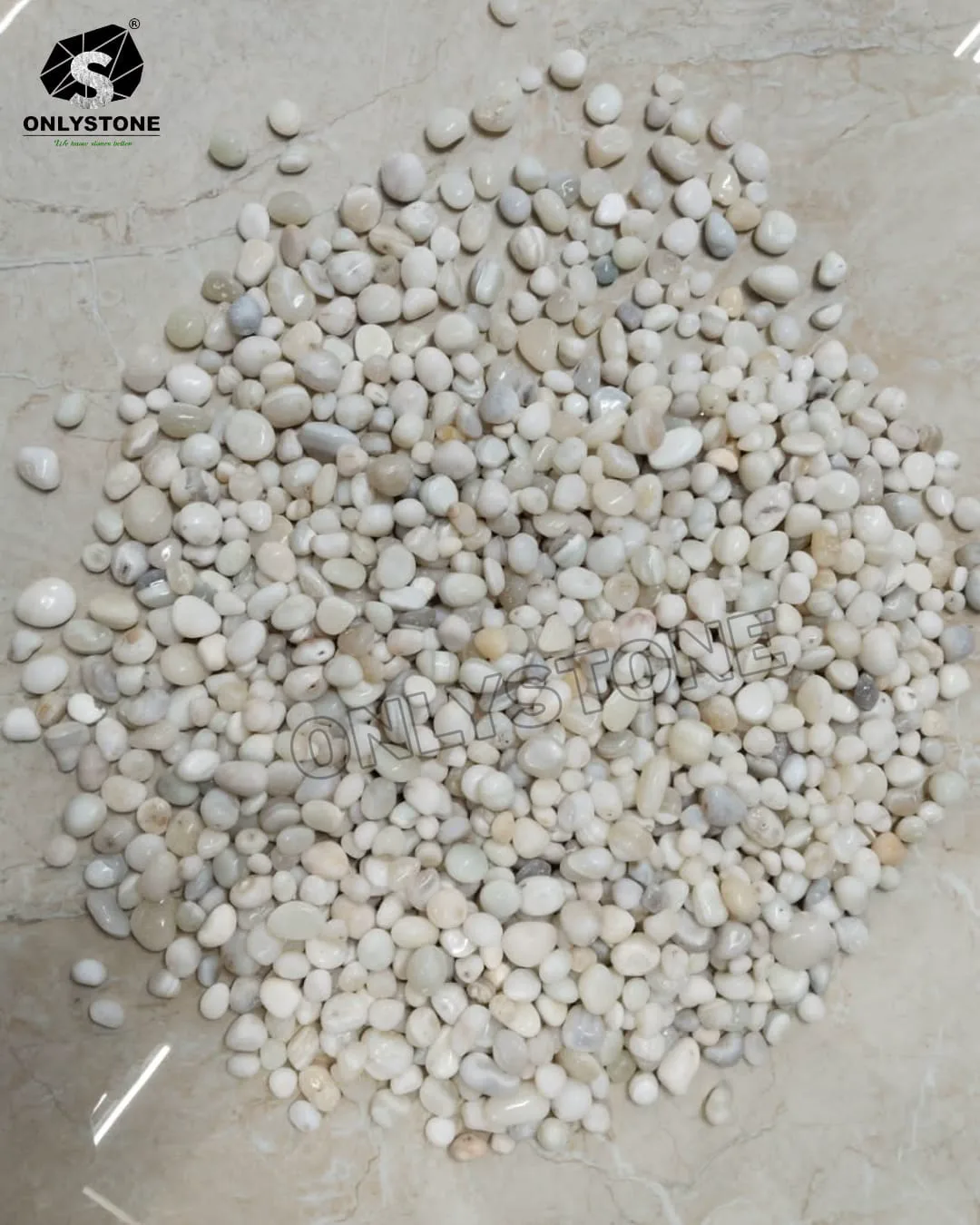 White Onyx Pebbles — OS-PB-028 Onyx Pebbles