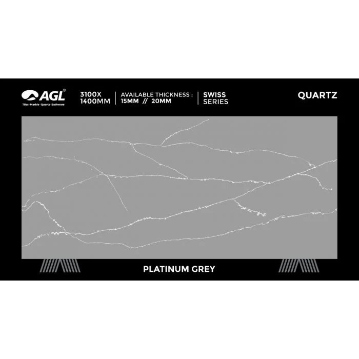 AGL Platinum Grey Quartz — OS-QZ-041, view 2