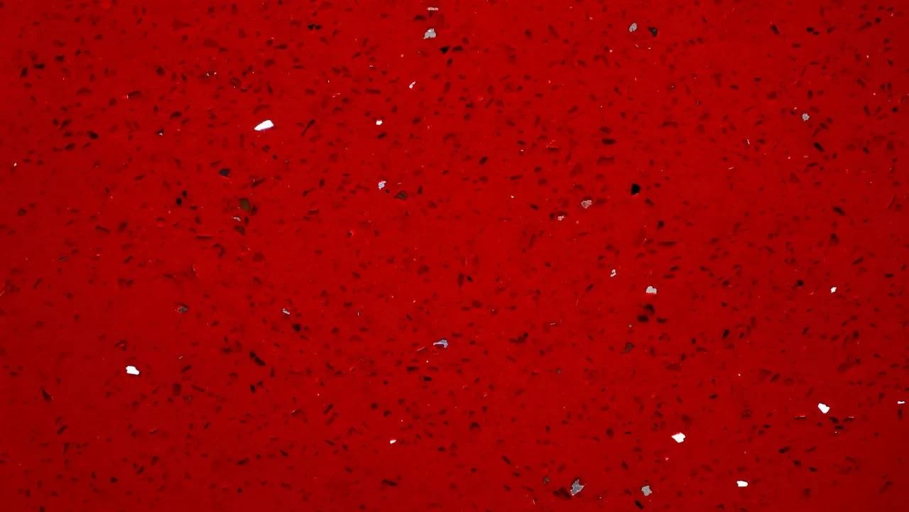 SPARKLE RED Quartz — OS-QC-010 Quartz Slabs