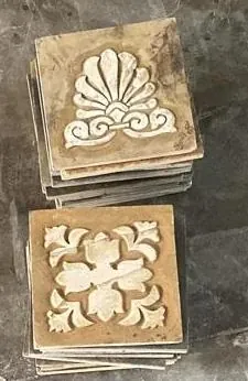 Decorative Floral Stone Accent Tiles — OS-SM-147, view 2