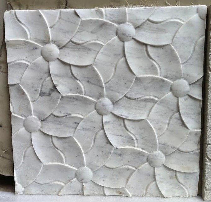 Pinwheel Floral Stone Relief Panel — OS-SM-096 Relief Panels