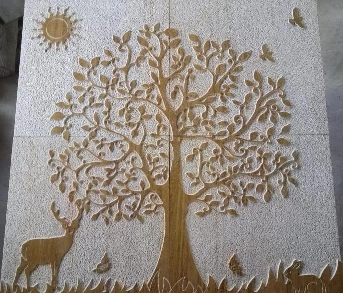 Tree of Life with Deer Stone Mural — OS-SM-006, view 2
