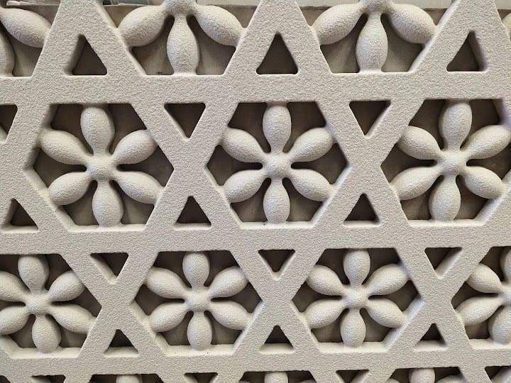 Triangle and Flower Stone Jali Design — OS-SM-067 Relief Panels