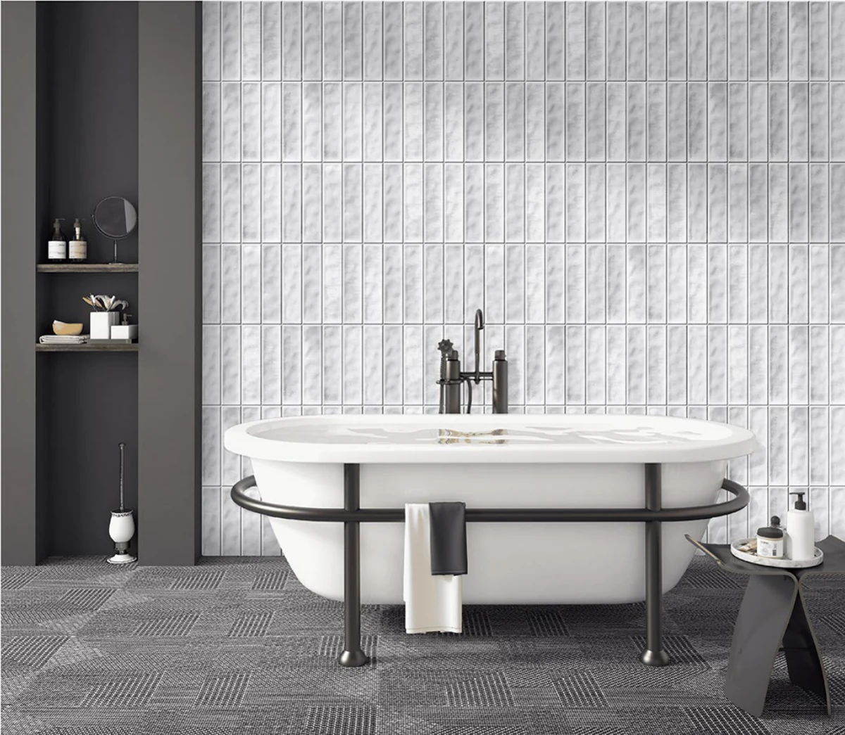 OMD TIKAL BIANCO GLOSSY decorative interior application illustration