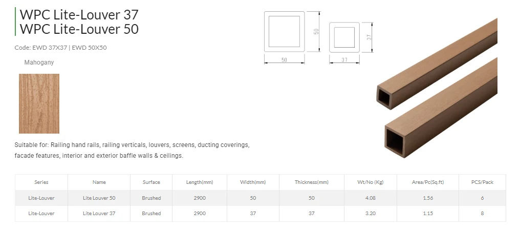 WPC Lite-Louver 37 & 50 — OS-WPC-021, view 3