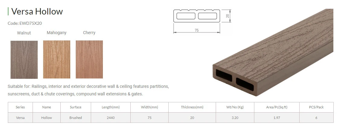 WPC Versa Hollow — OS-WPC-023 WPC Planks